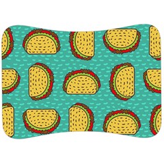 Taco Drawing Background Mexican Fast Food Pattern Velour Seat Head Rest Cushion by BangZart