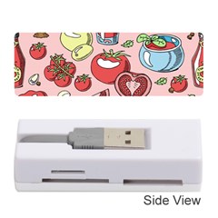 Tomato Seamless Pattern Juicy Tomatoes Food Sauce Ketchup Soup Paste With Fresh Red Vegetables Memory Card Reader (stick) by BangZart