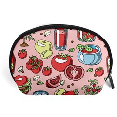 Tomato Seamless Pattern Juicy Tomatoes Food Sauce Ketchup Soup Paste With Fresh Red Vegetables Accessory Pouch (large) by BangZart