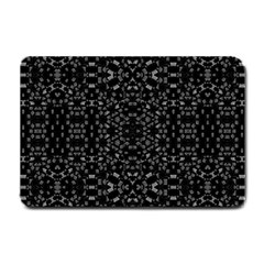 Black And White Tech Pattern Small Doormat  by dflcprintsclothing