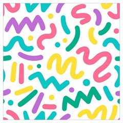 Abstract Pop Art Seamless Pattern Cute Background Memphis Style Long Sheer Chiffon Scarf  by BangZart
