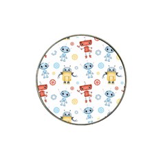 Cute Cartoon Robots Seamless Pattern Hat Clip Ball Marker by BangZart