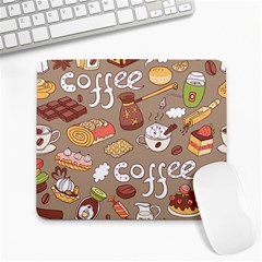 Vector Seamless Pattern With Doodle Coffee Equipment Large Mousepads by BangZart