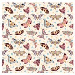 Pattern With Butterflies Moths Wooden Puzzle Square by BangZart