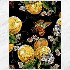 Embroidery Blossoming Lemons Butterfly Seamless Pattern Canvas 12  X 16  by BangZart