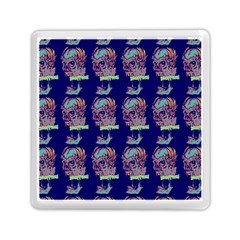 Jaw Dropping Horror Hippie Skull Memory Card Reader (square) by DinzDas