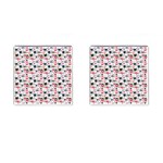 Adorable seamless cat head pattern01 Cufflinks (Square) Front(Pair)