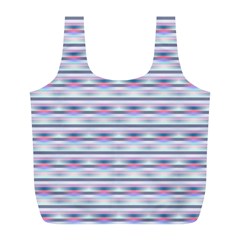 Pastel Lines, Bars Pattern, Pink, Light Blue, Purple Colors Full Print Recycle Bag (l) by Casemiro