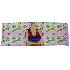 Tan Swimmer Flowerwall Body Pillow Case (dakimakura) by snowwhitegirl