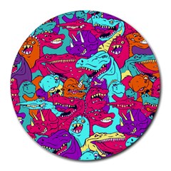 Dinos Round Mousepads by Sobalvarro