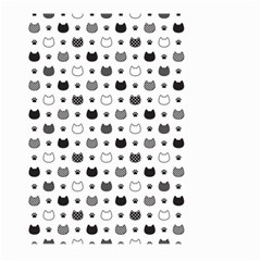 Kitten Head Paw Footprint Seamless Pattern 1 Large Garden Flag (two Sides) by TastefulDesigns
