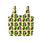 60s Girl Yellow Floral Daisy Full Print Recycle Bag (S) Back