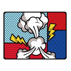 Rays Smoke Pop Art Style Vector Illustration Double Sided Fleece Blanket (small)  by Amaryn4rt
