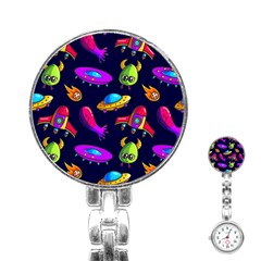 Space Pattern Stainless Steel Nurses Watch by Amaryn4rt