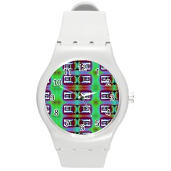 Corridor Nightmare Round Plastic Sport Watch (m) by ScottFreeArt