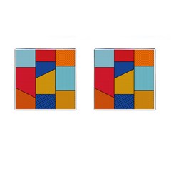 Dotted Colors Background Pop Art Style Vector Cufflinks (square) by Amaryn4rt