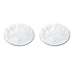 Abstract Colorful Topographic Map Design Vector Cufflinks (Oval) Front(Pair)