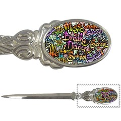 Graffiti Word Seamless Pattern Letter Opener by Amaryn4rt