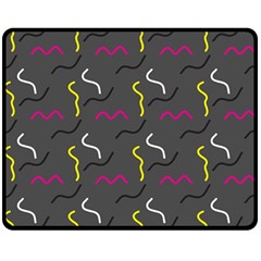 Gray Pattern Double Sided Fleece Blanket (medium)  by Saptagram