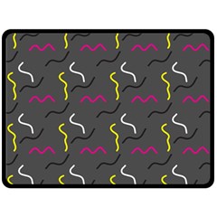 Gray Pattern Double Sided Fleece Blanket (large)  by Saptagram