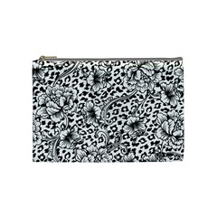 Vector-eclectic-fabric-seamless-pattern-animal-background-with-baroque-ornament Cosmetic Bag (medium) by Sobalvarro