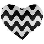 Copacabana  Large 19  Premium Flano Heart Shape Cushions Front