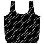 Black And White Geo Print Full Print Recycle Bag (XL) Back