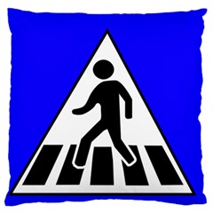 Cross Crossing Crosswalk Line Walk Large Flano Cushion Case (two Sides) by HermanTelo
