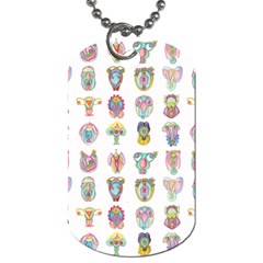 Female Reproductive System  Dog Tag (two Sides) by ArtByAng