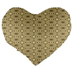 Digital Flowers Large 19  Premium Heart Shape Cushions Back