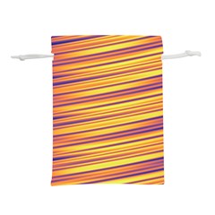 Orange Strips Lightweight Drawstring Pouch (s) by Sparkle