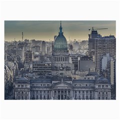 Buenos Aires Argentina Cityscape Aerial View Large Glasses Cloth (2 Sides) by dflcprintsclothing