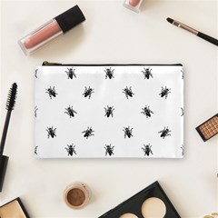 Housefly Drawing Motif Print Pattern Cosmetic Bag (medium) by dflcprintsclothing