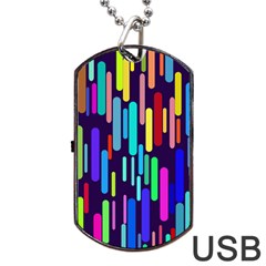 Abstract Line Dog Tag Usb Flash (one Side) by HermanTelo
