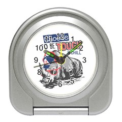 Choose To Be Tough & Chill Travel Alarm Clock by Bigfootshirtshop