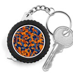 Blue and Orange Camouflage Pattern Measuring Tape Front