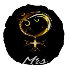 Venus Mrs Large 18  Premium Flano Round Cushions by PurplePrincess