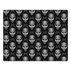 Grey Aliens Extraterrestrials Ufo Faces Double Sided Flano Blanket (large)  by SpinnyChairDesigns