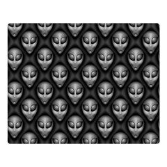 Grey Aliens Extraterrestrials Ufo Faces Double Sided Flano Blanket (large)  by SpinnyChairDesigns