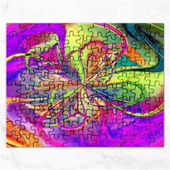 Rainbow Painting Pattern 4 Rectangular Jigsaw Puzzl by DinkovaArt
