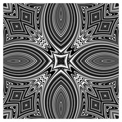 Black And White Intricate Pattern Long Sheer Chiffon Scarf  by SpinnyChairDesigns