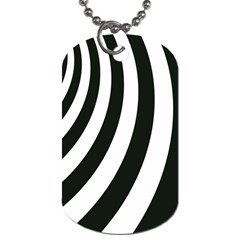 Black And White Zebra Stripes Pattern Dog Tag (one Side) by SpinnyChairDesigns
