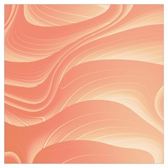 Coral Peach Swoosh Long Sheer Chiffon Scarf  by SpinnyChairDesigns