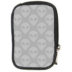 Grey Aliens Ufo Compact Camera Leather Case by SpinnyChairDesigns