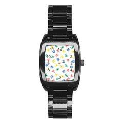 Cute Cartoon Germs Viruses Microbes Stainless Steel Barrel Watch by SpinnyChairDesigns