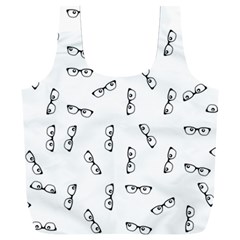 Geek Glasses With Eyes Full Print Recycle Bag (xxl) by SpinnyChairDesigns
