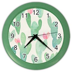 Photography-backdrops-for-baby-pictures-cactus-photo-studio-background-for-birthday-shower-xt-5654 Color Wall Clock by Sobalvarro