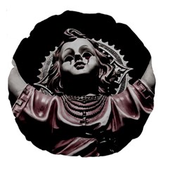 Angel Crying Blood Dark Style Poster Large 18  Premium Round Cushions by dflcprintsclothing