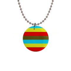 Multicolor With Black Lines 1  Button Necklace by tmsartbazaar