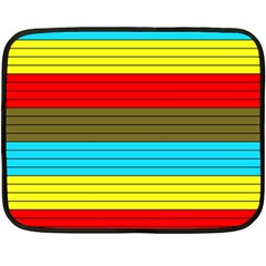 Multicolor With Black Lines Fleece Blanket (mini) by tmsartbazaar